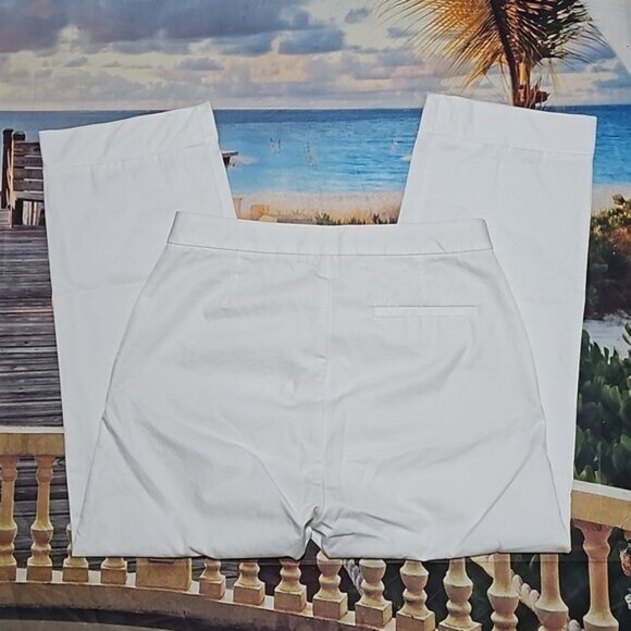 Sibel Saral White Cropped High Waisted Pants Size Medium - Picture 5 of 5